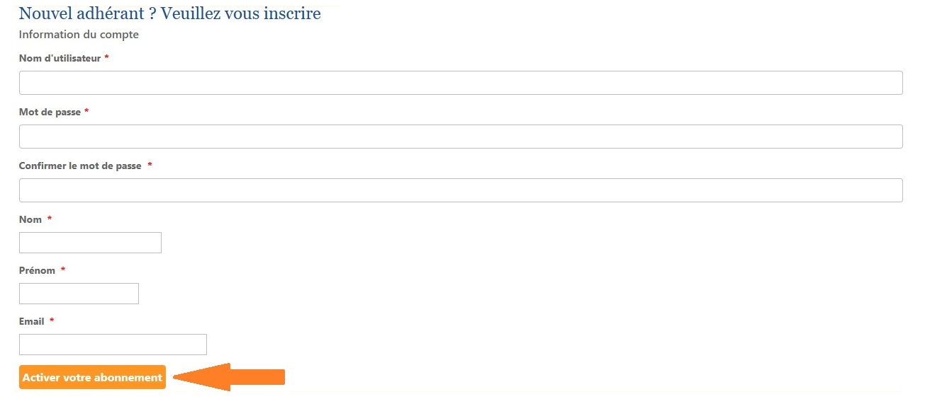 Activation abonnement